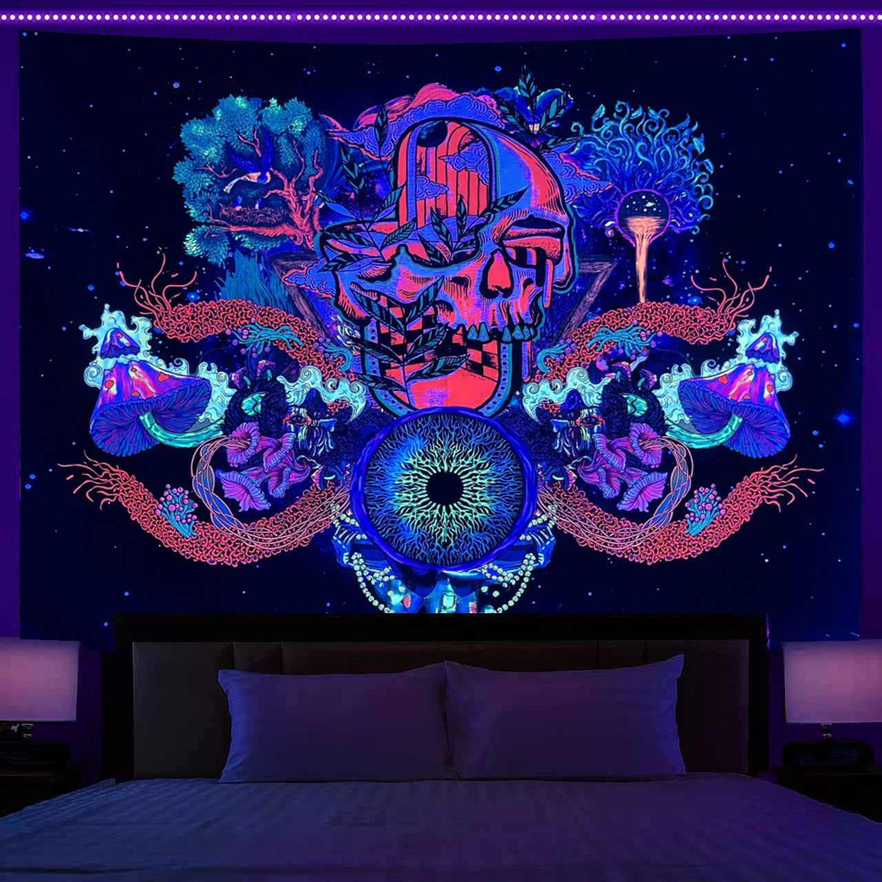 NeonFlare UV Wall Cloth tapestry