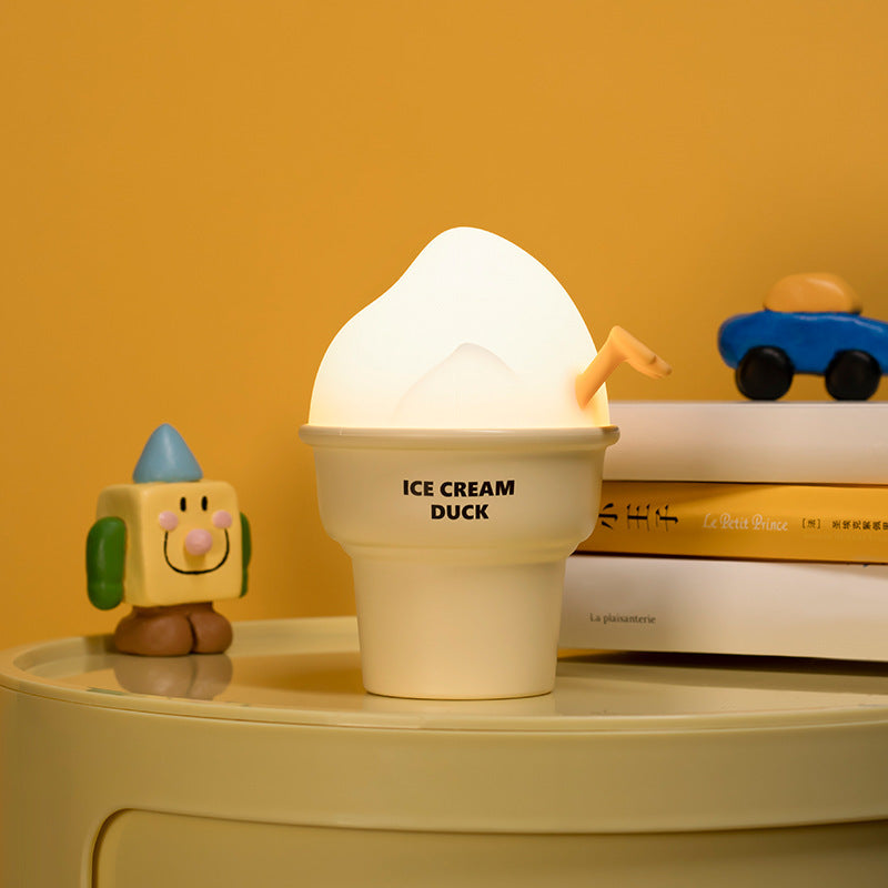 LumiDuck Ice Cream Night Lamp – Cute Cartoon USB Home Decor