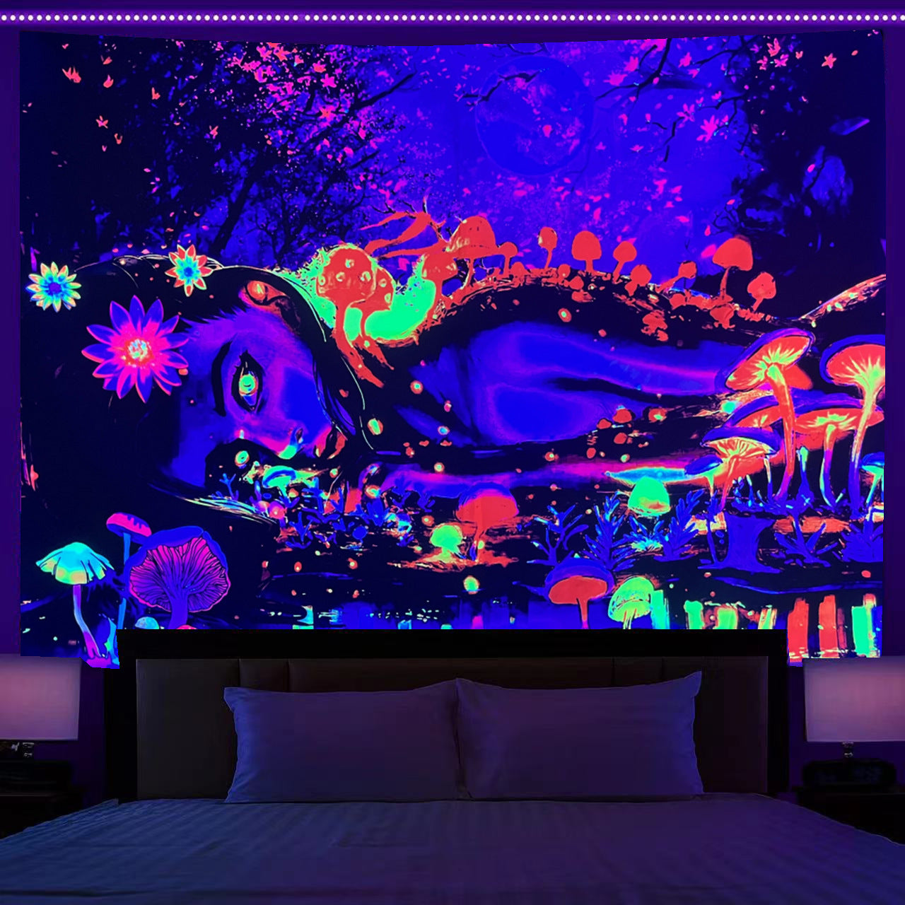 NeonFlare UV Wall Cloth tapestry