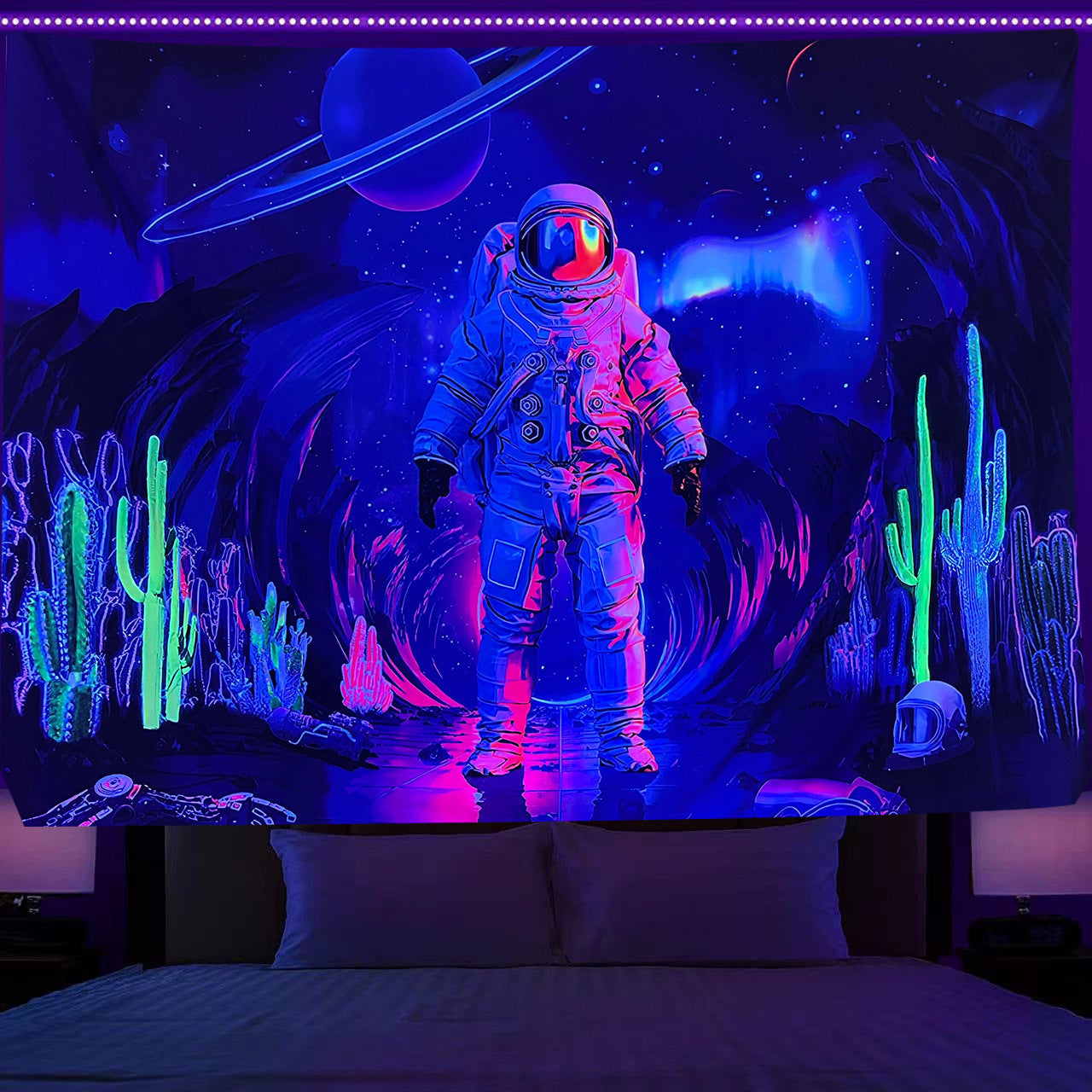 GlowCanvas 3D Neon Tapestry