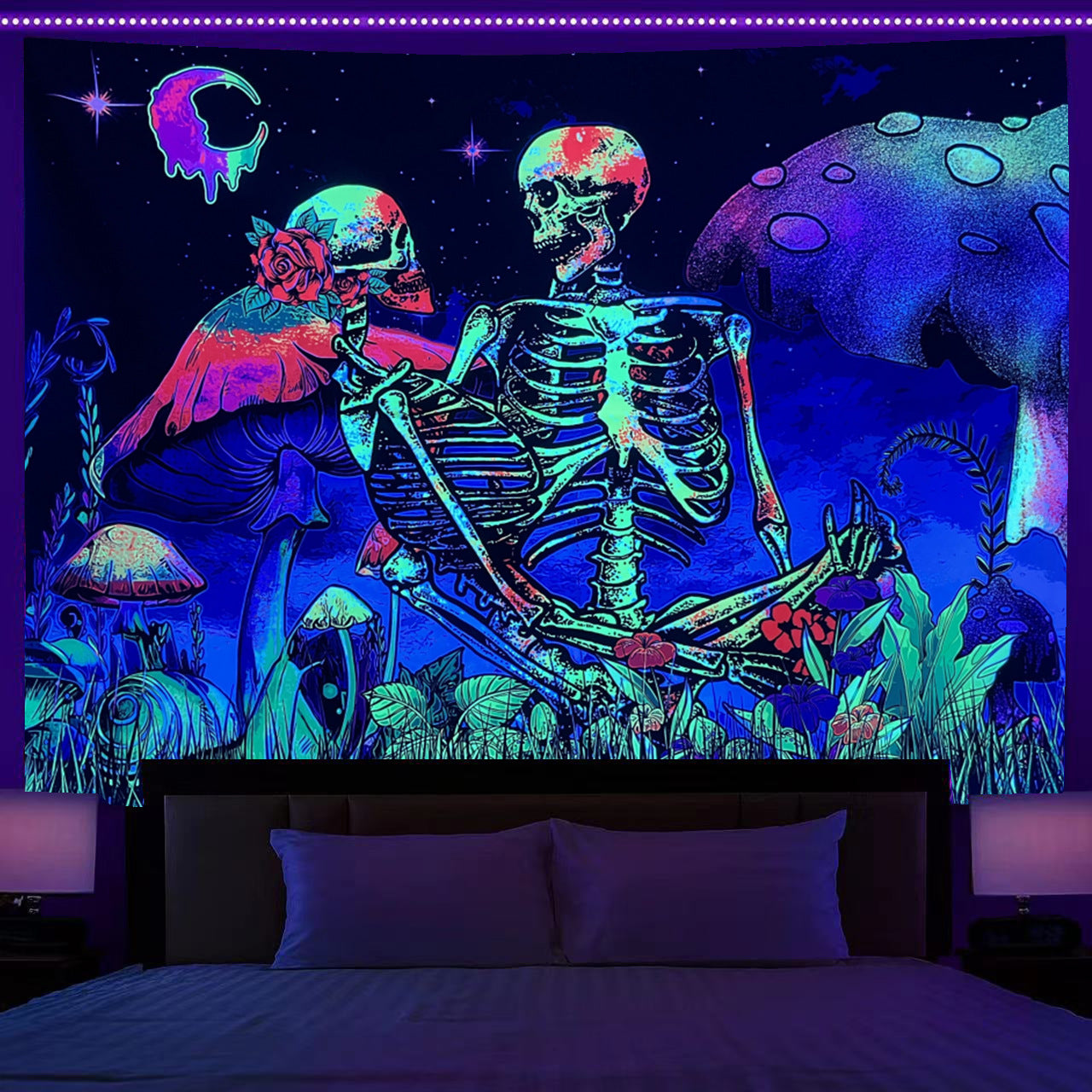 NeonFlare UV Wall Cloth tapestry