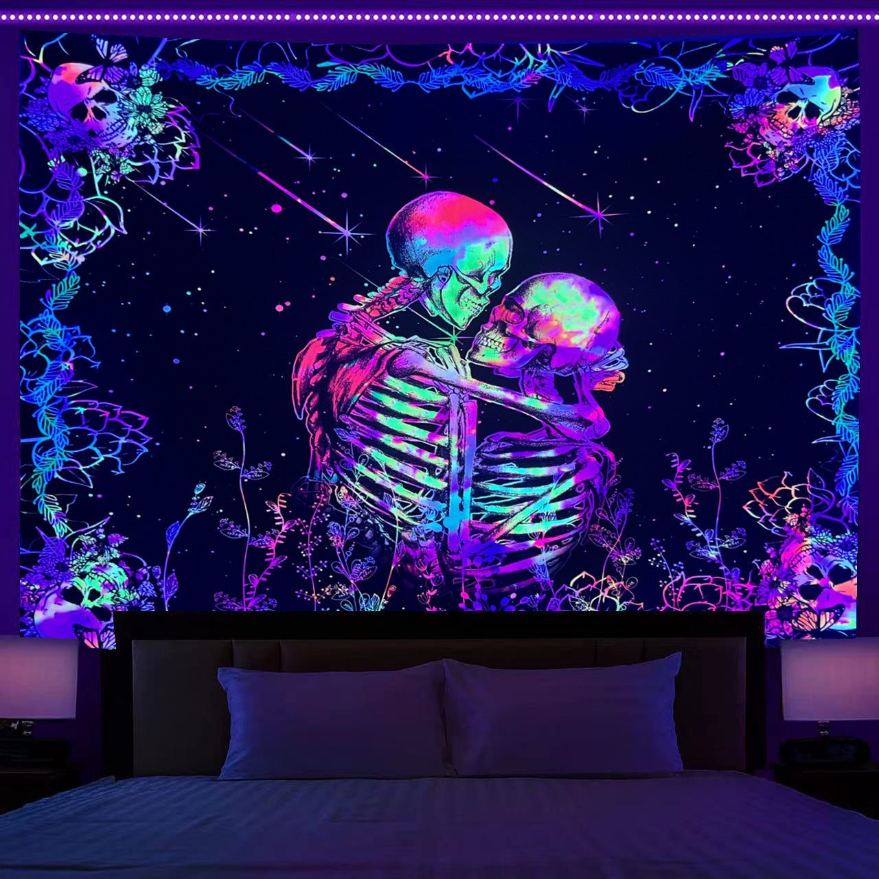 NeonFlare UV Wall Cloth tapestry