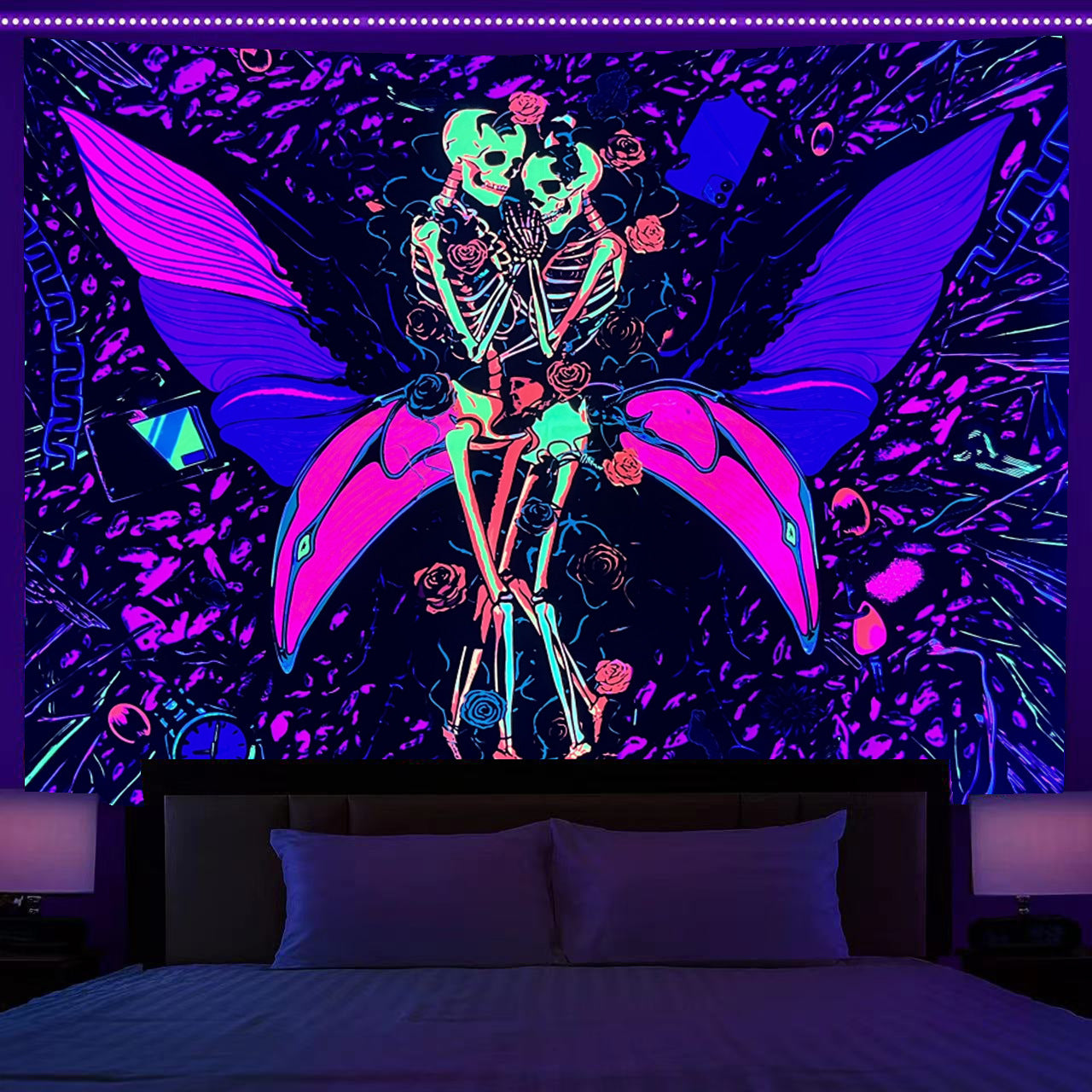 NeonFlare UV Wall Cloth tapestry