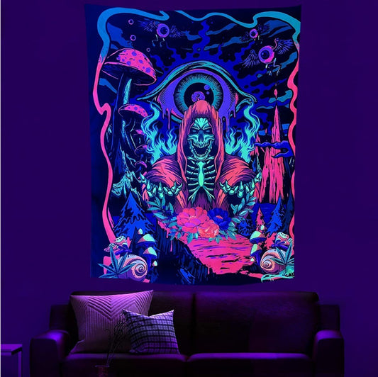 NeonFlare UV Wall Cloth tapestry