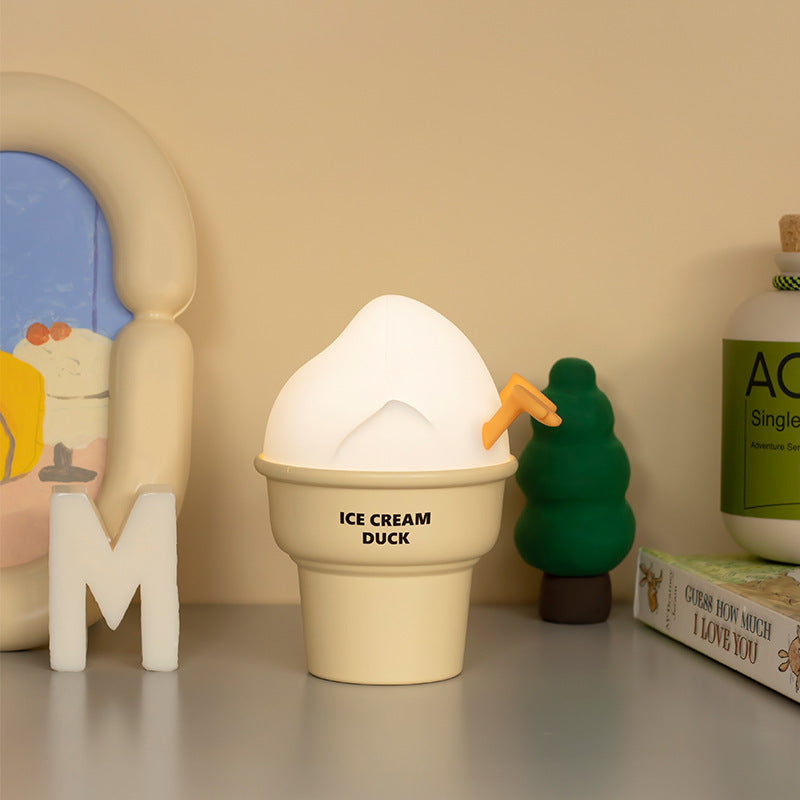 LumiDuck Ice Cream Night Lamp – Cute Cartoon USB Home Decor