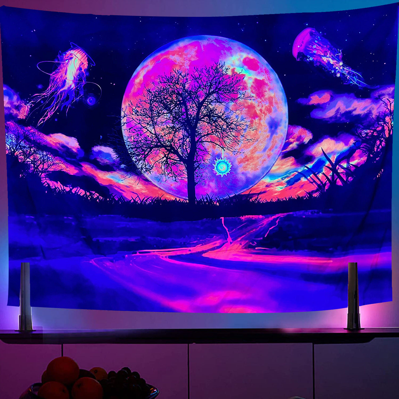 GlowCanvas 3D Neon Tapestry