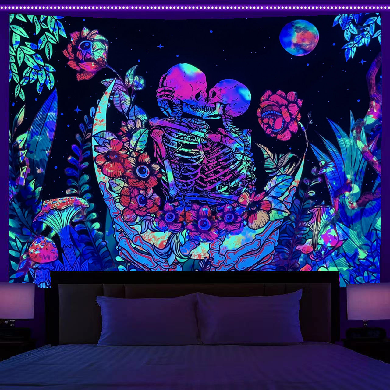 NeonFlare UV Wall Cloth tapestry