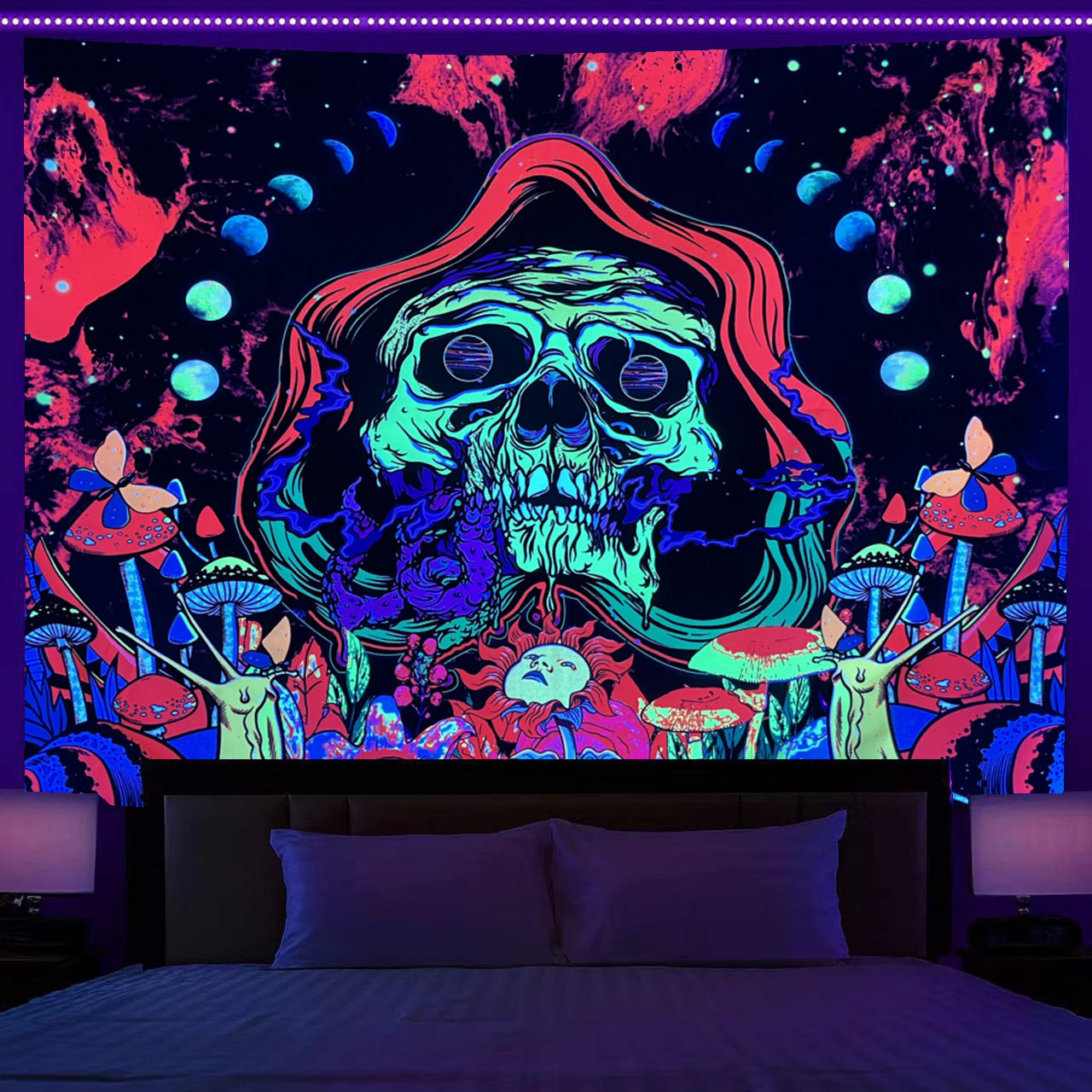 NeonFlare UV Wall Cloth tapestry