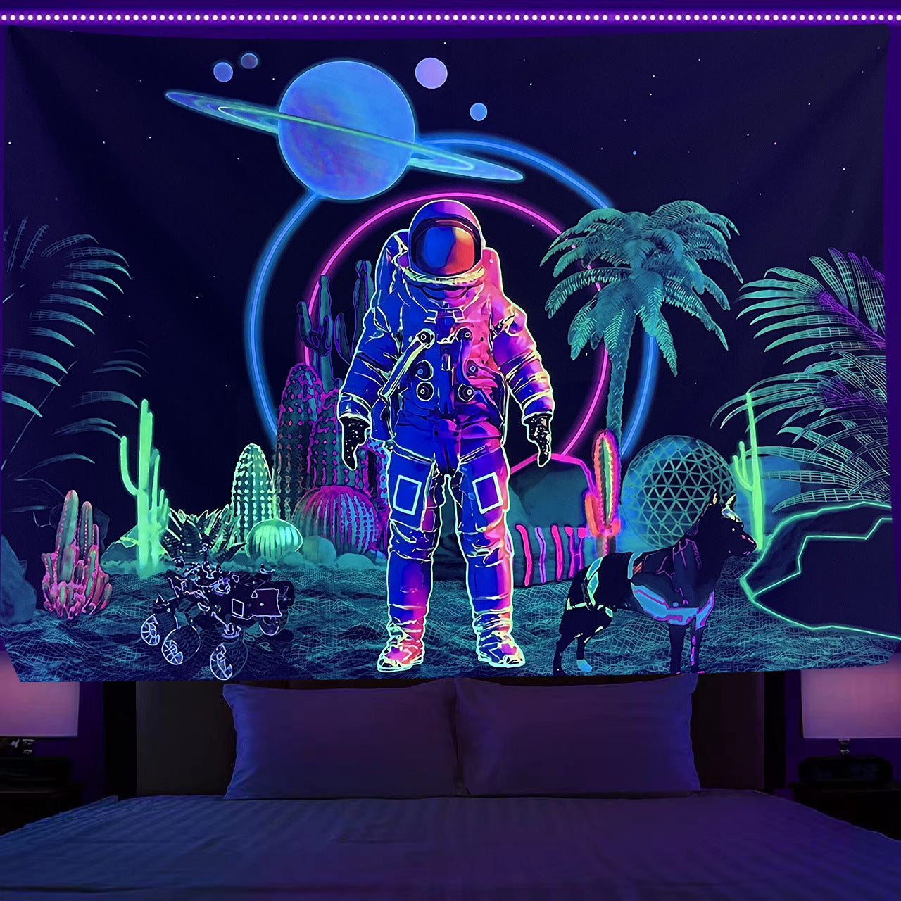 GlowCanvas 3D Neon Tapestry